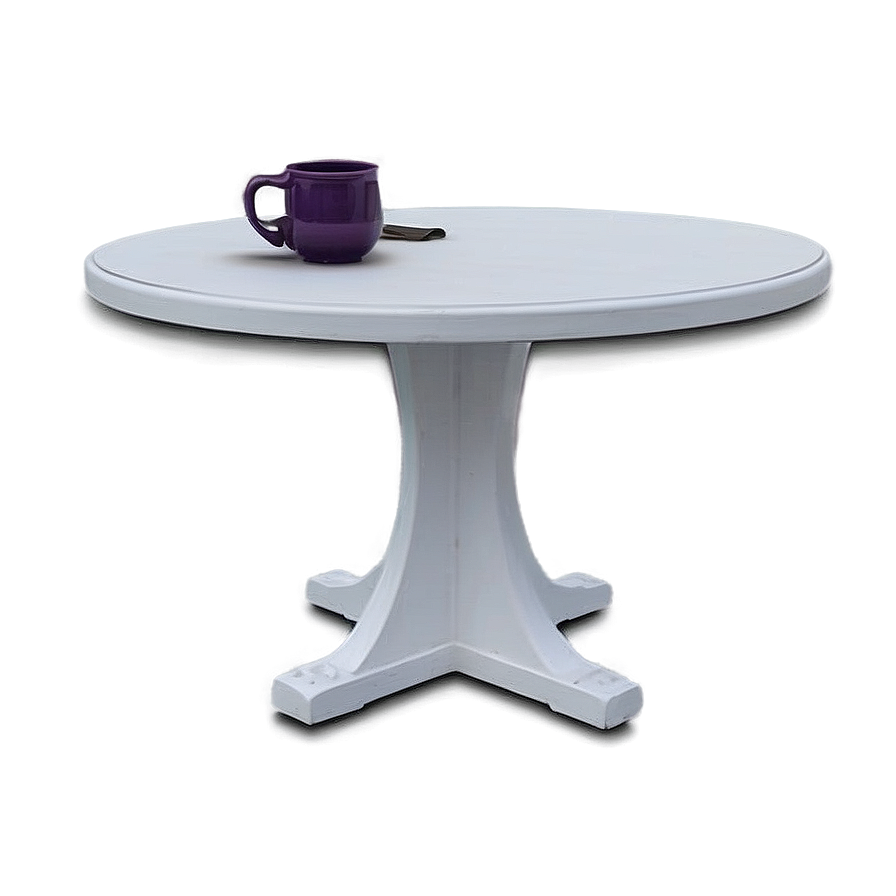 White Round Table Png Qmq7 PNG