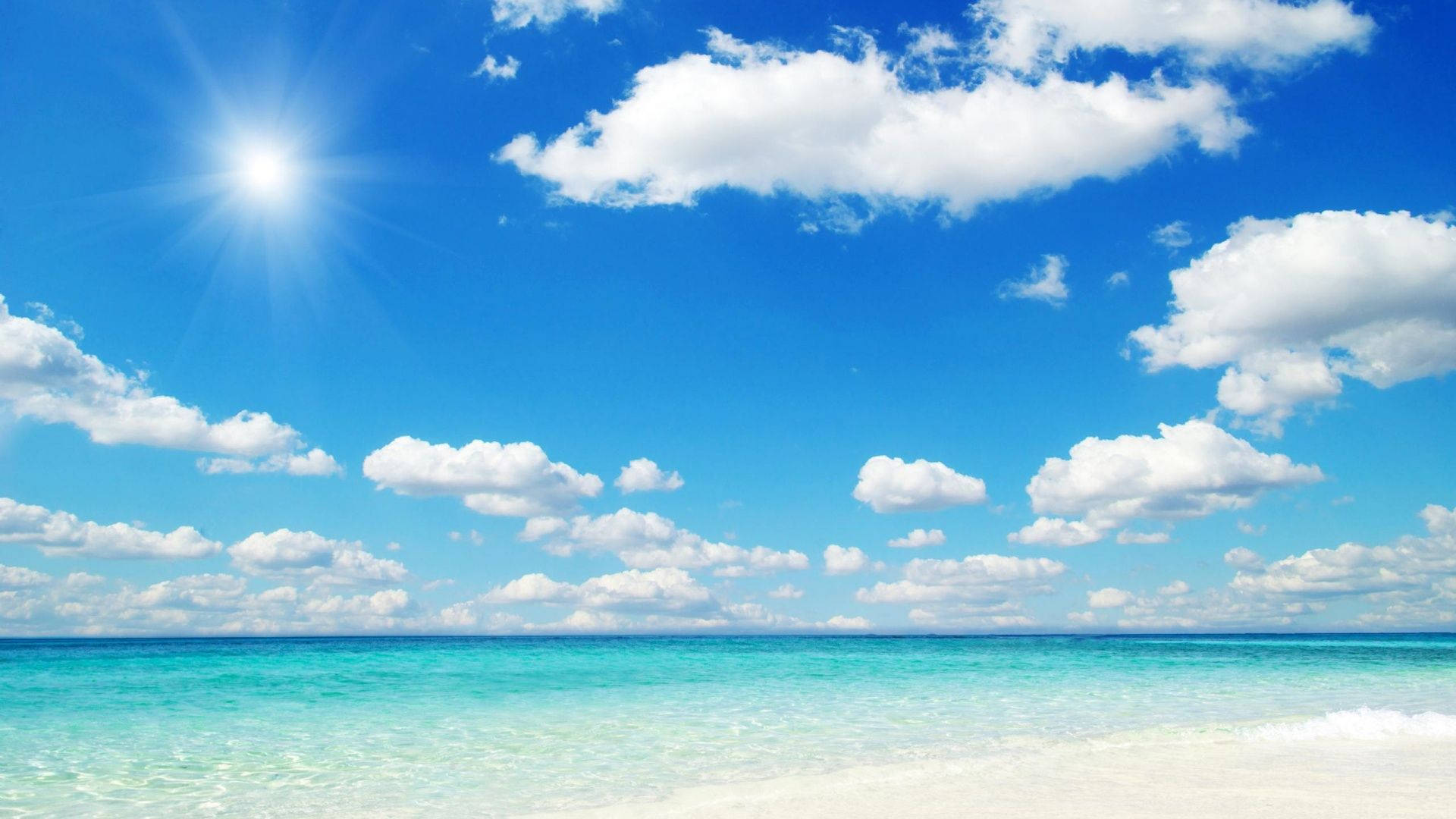White Sand And Blue Aesthetic Cloud Wallpaper