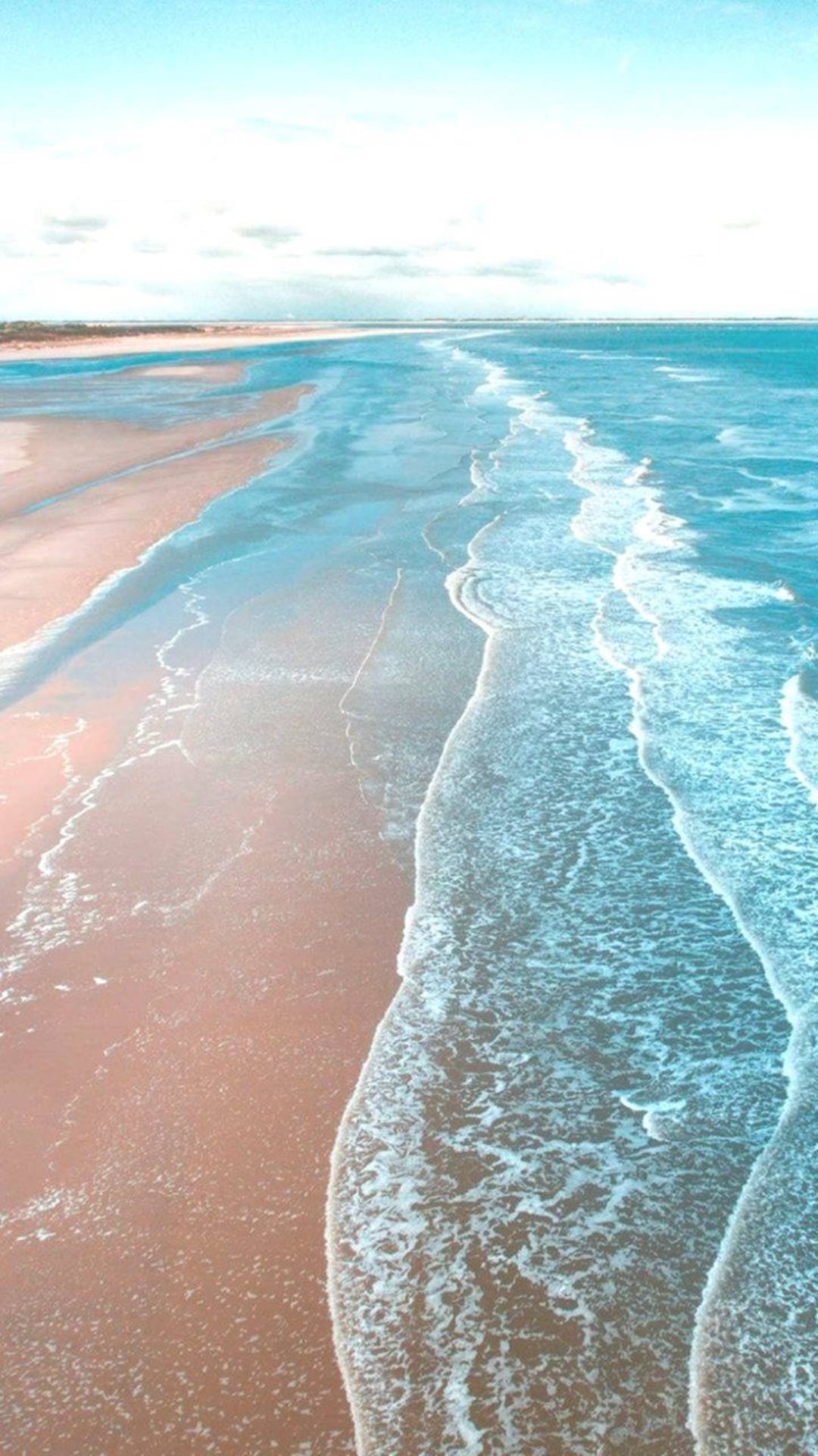 Hvid Sand Strand iPhone XS Ocean Scene Wallpaper Wallpaper