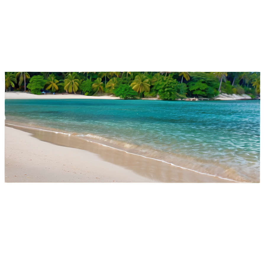 White Sandy Beach Paradise Png 06242024 PNG