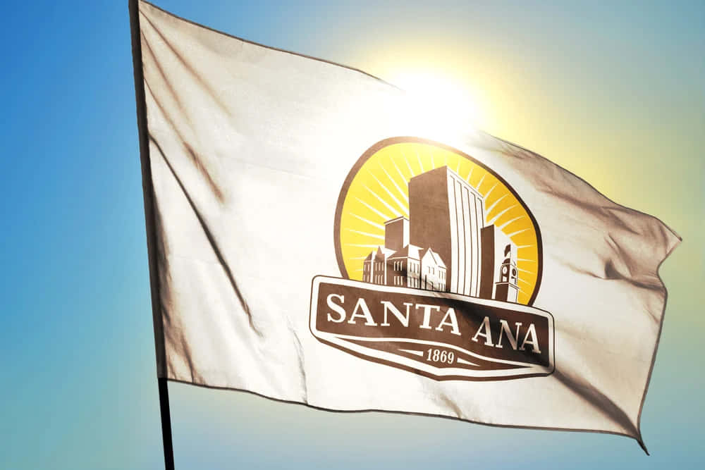 White Santa Ana Flag Wallpaper