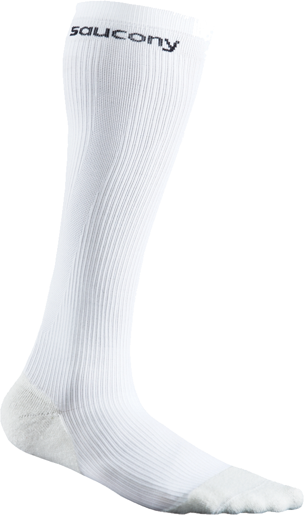 White Saucony Knee High Sock PNG