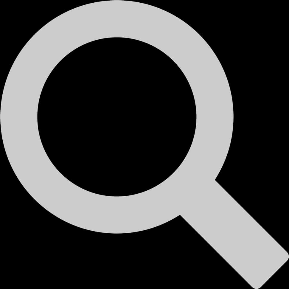 White Search Icon Simple Design PNG