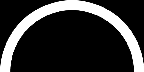 White Arc Black Background PNG