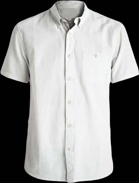 White Short Sleeve Shirt PNG