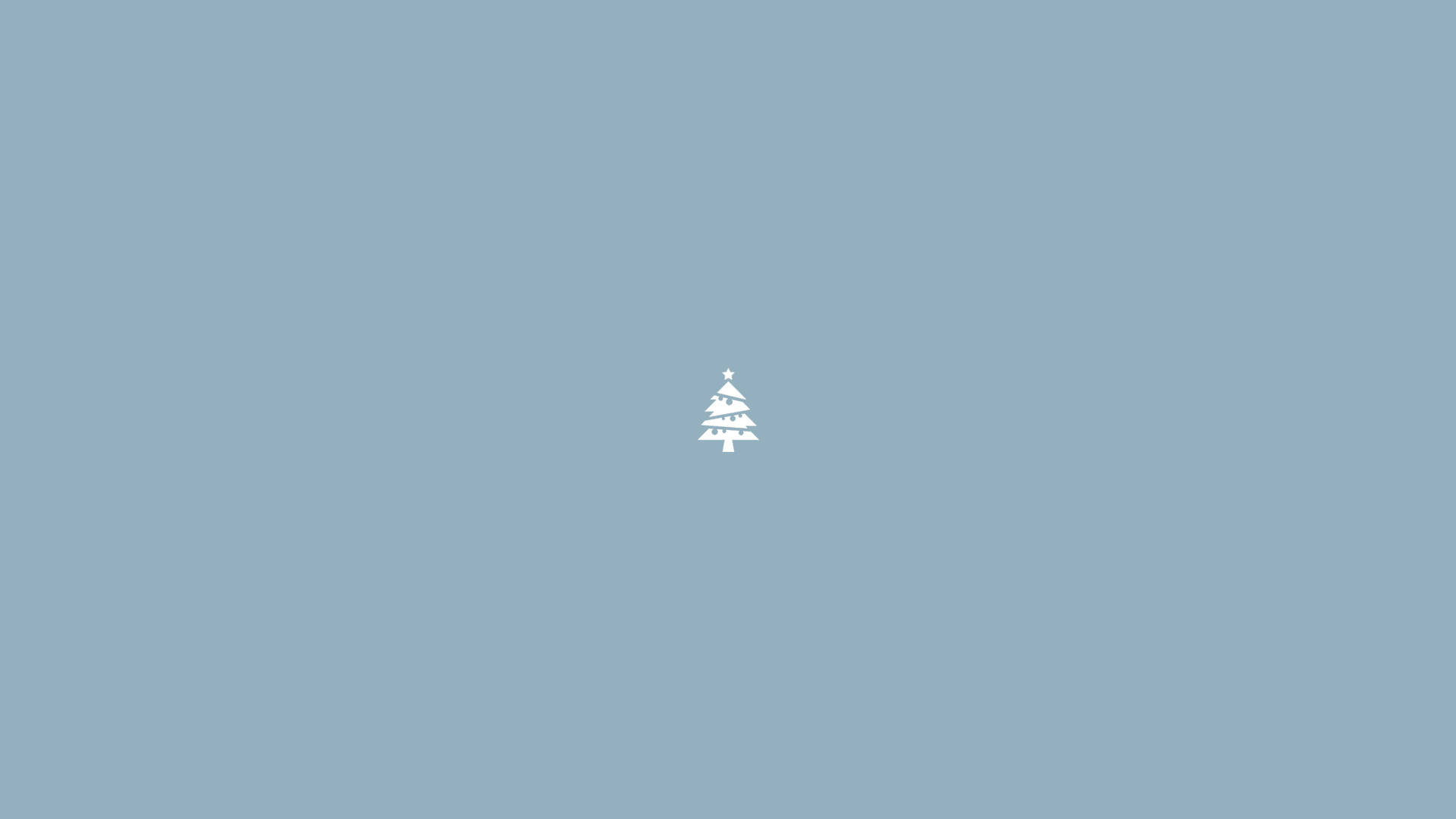 White Simple Christmas Tree Wallpaper
