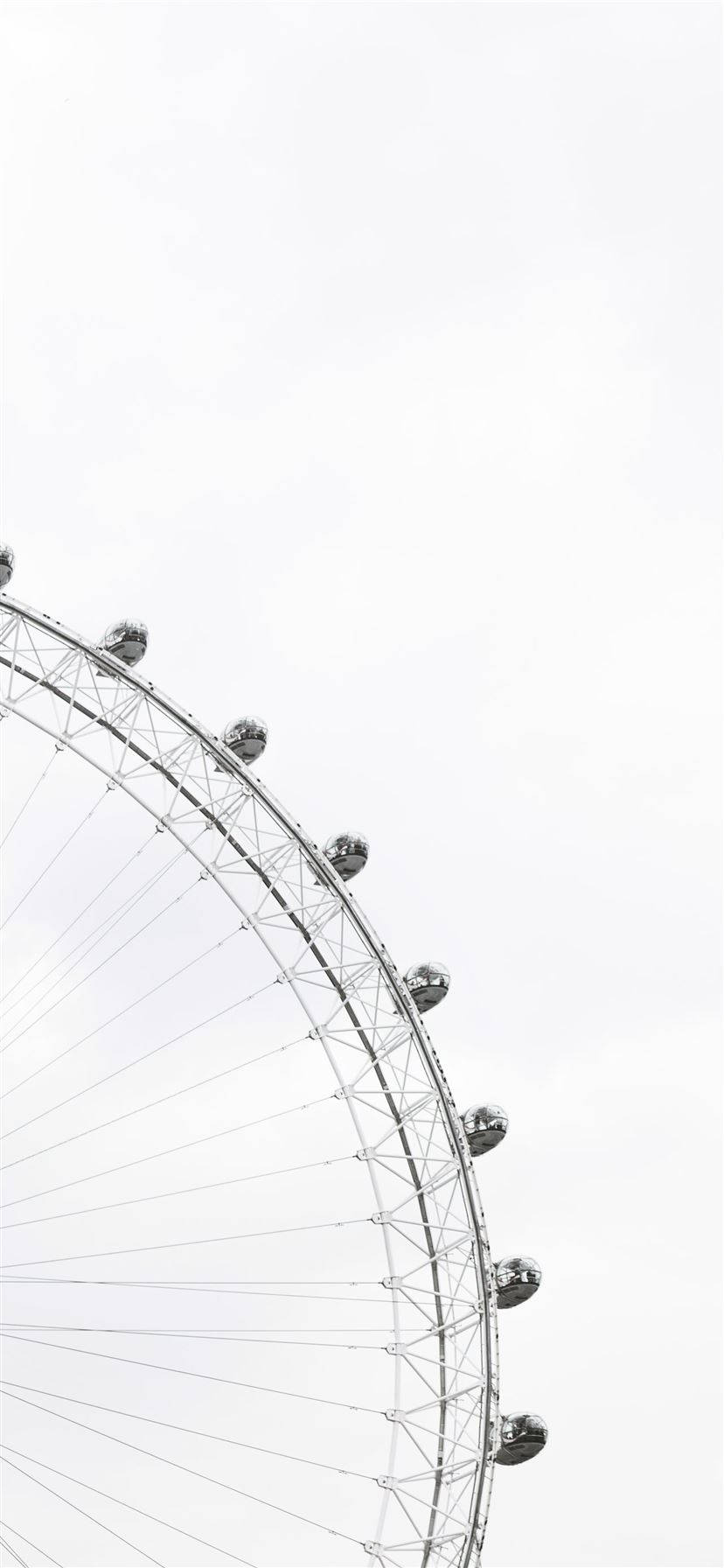 White Sky With Ferris Wheel Iphone Wallpaper