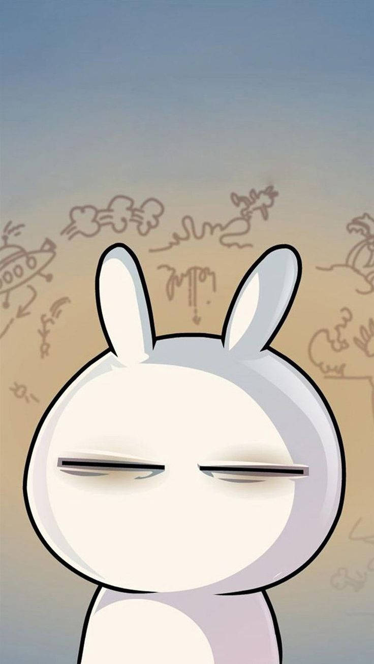 White Sleeping Emoji Cartoon Iphone Background