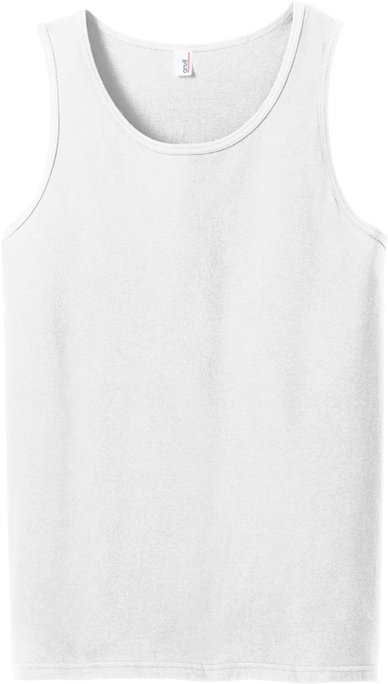 White Sleeveless Tank Top Mockup PNG