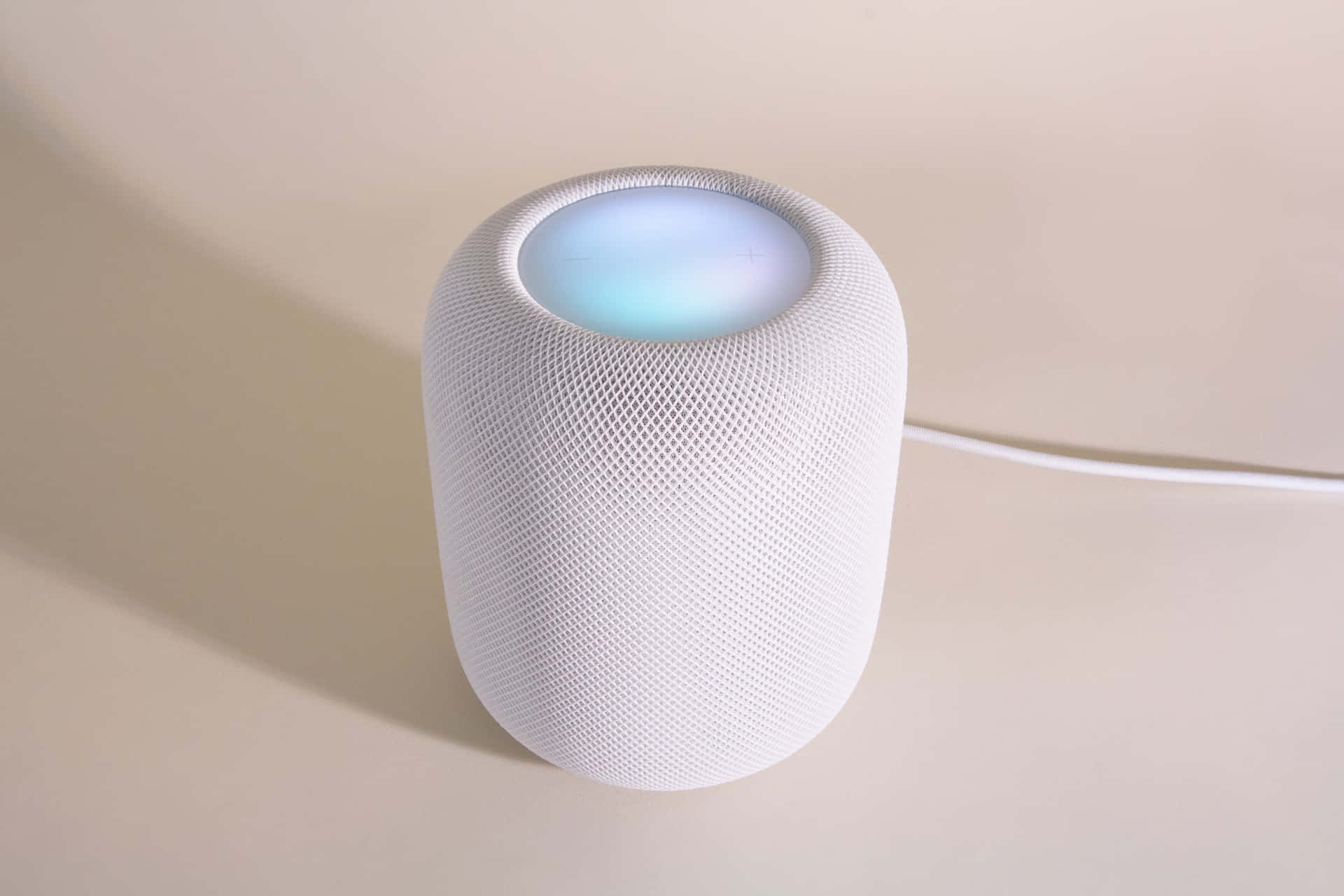 White Smart Speakeron Table Wallpaper