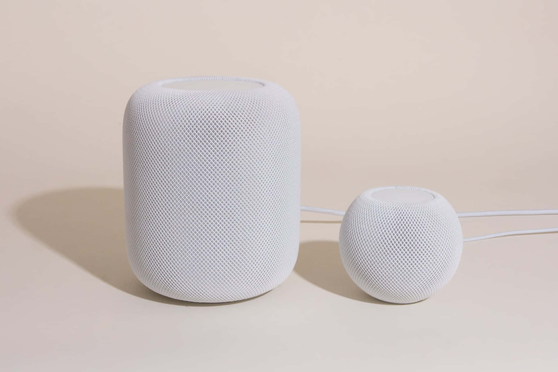 White Smart Speakers Comparison Wallpaper