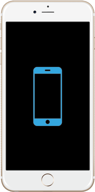 White Smartphone Black Screen Illustration PNG