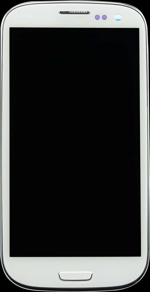 White Smartphone Blank Screen PNG