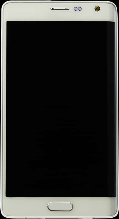 White Smartphone Blank Screen PNG