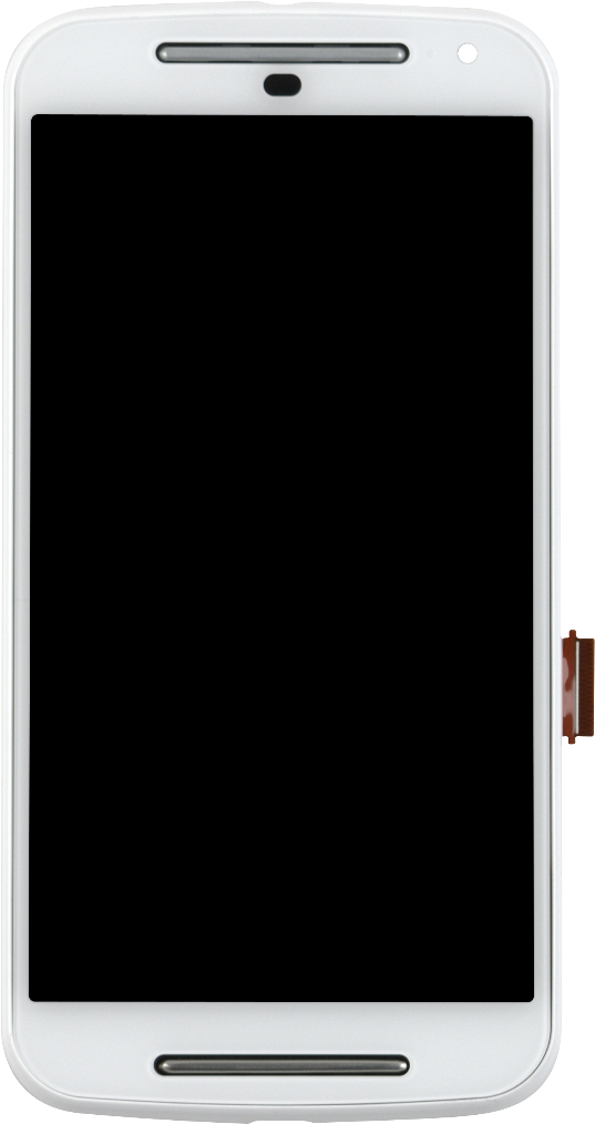 White Smartphone Blank Screen PNG