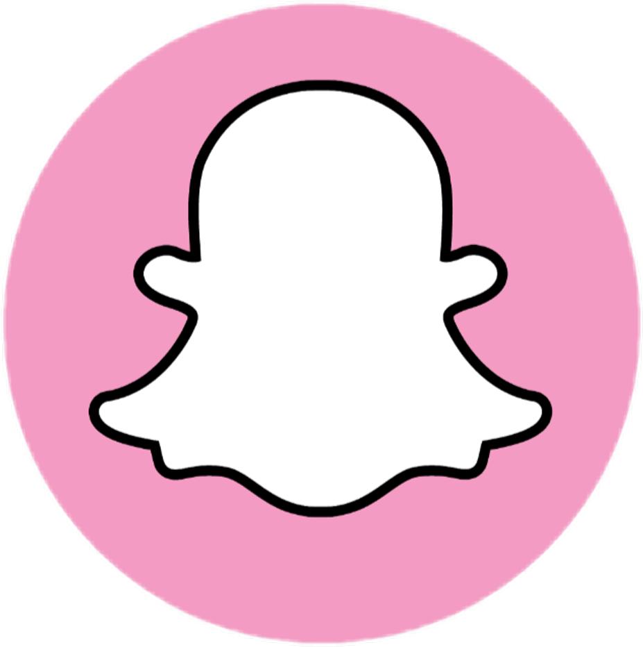 White Snapchat Logoon Pink Background PNG