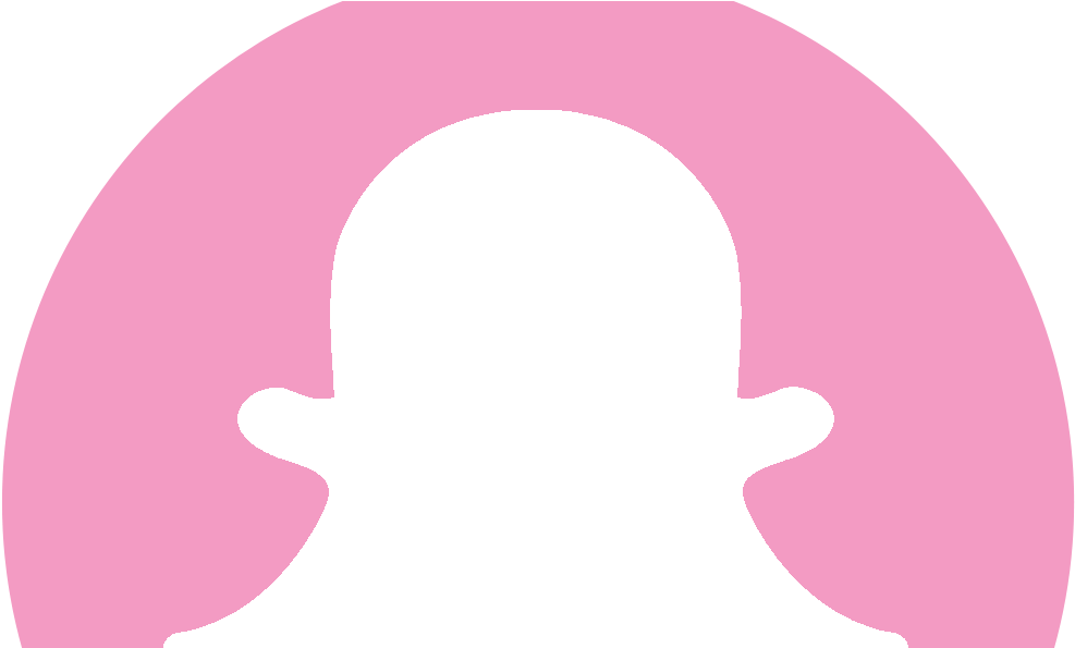 White Snapchat Logoon Pink Background PNG