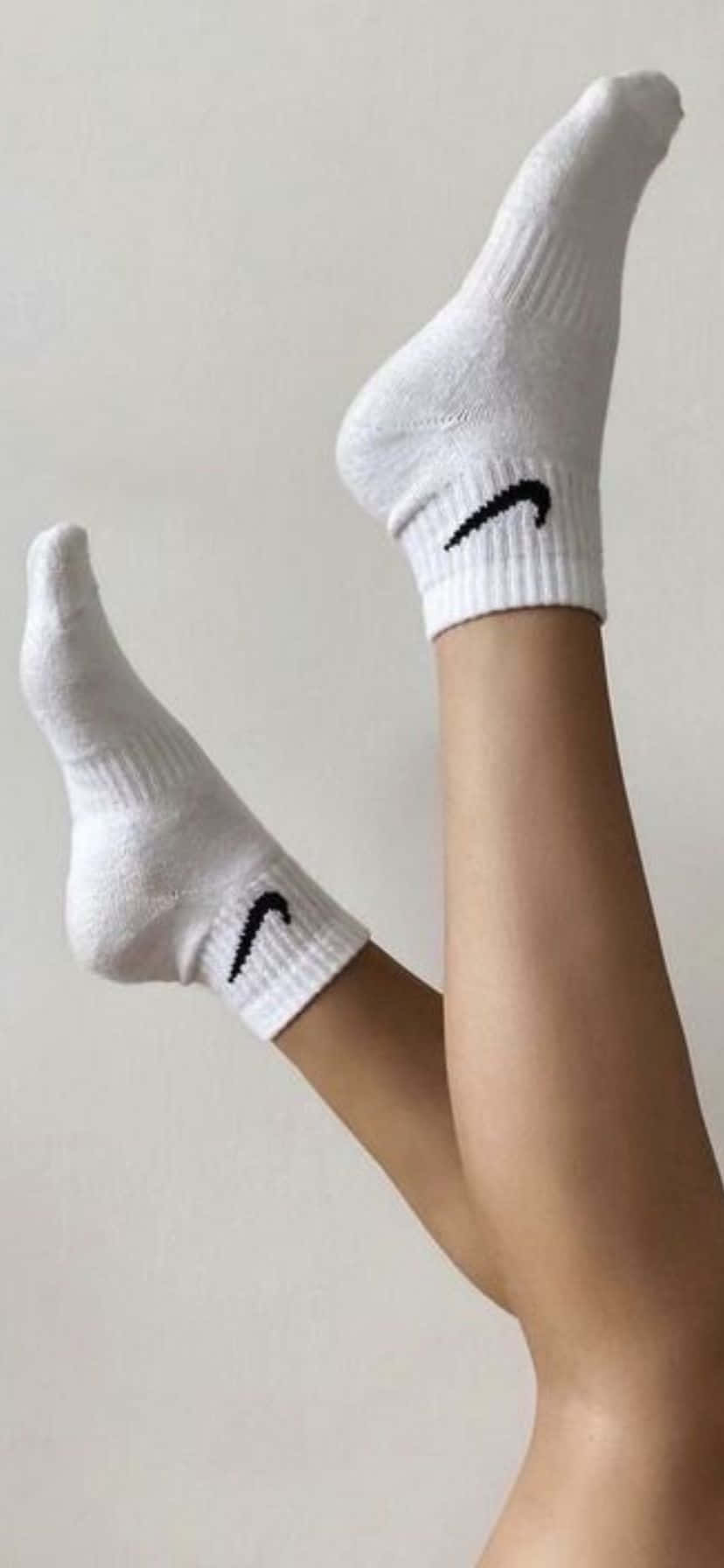 White Socks Crossed Legs Wallpaper