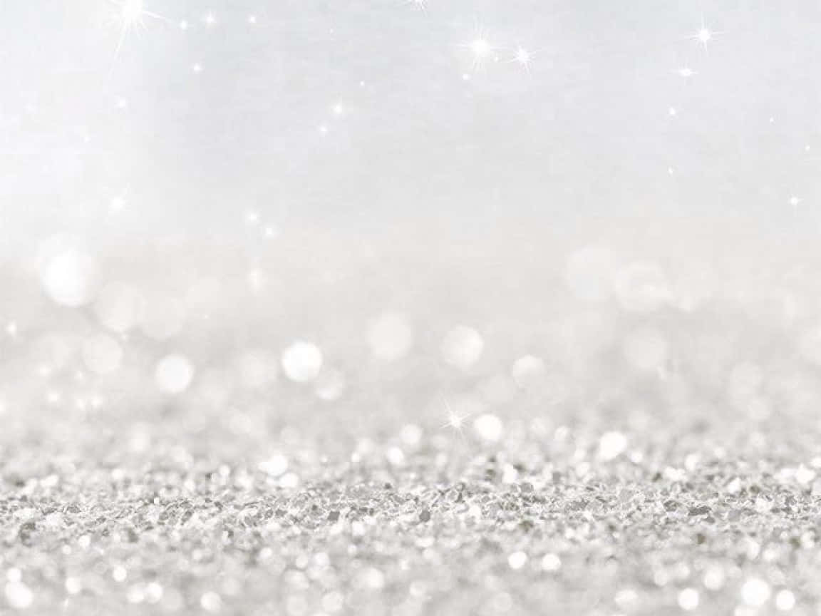 Silver Dust White Sparkles Background