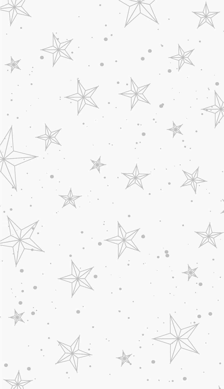 Wireframe Stars White Sparkles Background