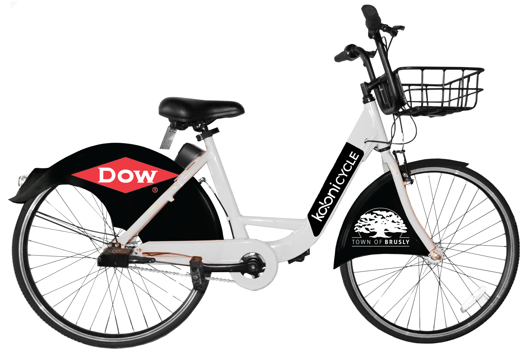 White Sponsored Utility Bicycle PNG