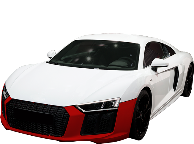 White Sports Car Front Bumper Promotion PNG