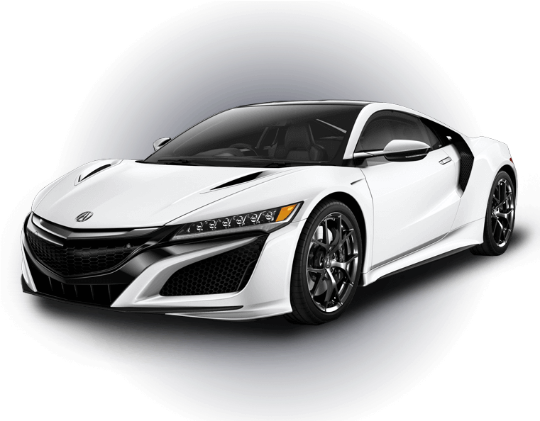 White Sports Car Profile View PNG