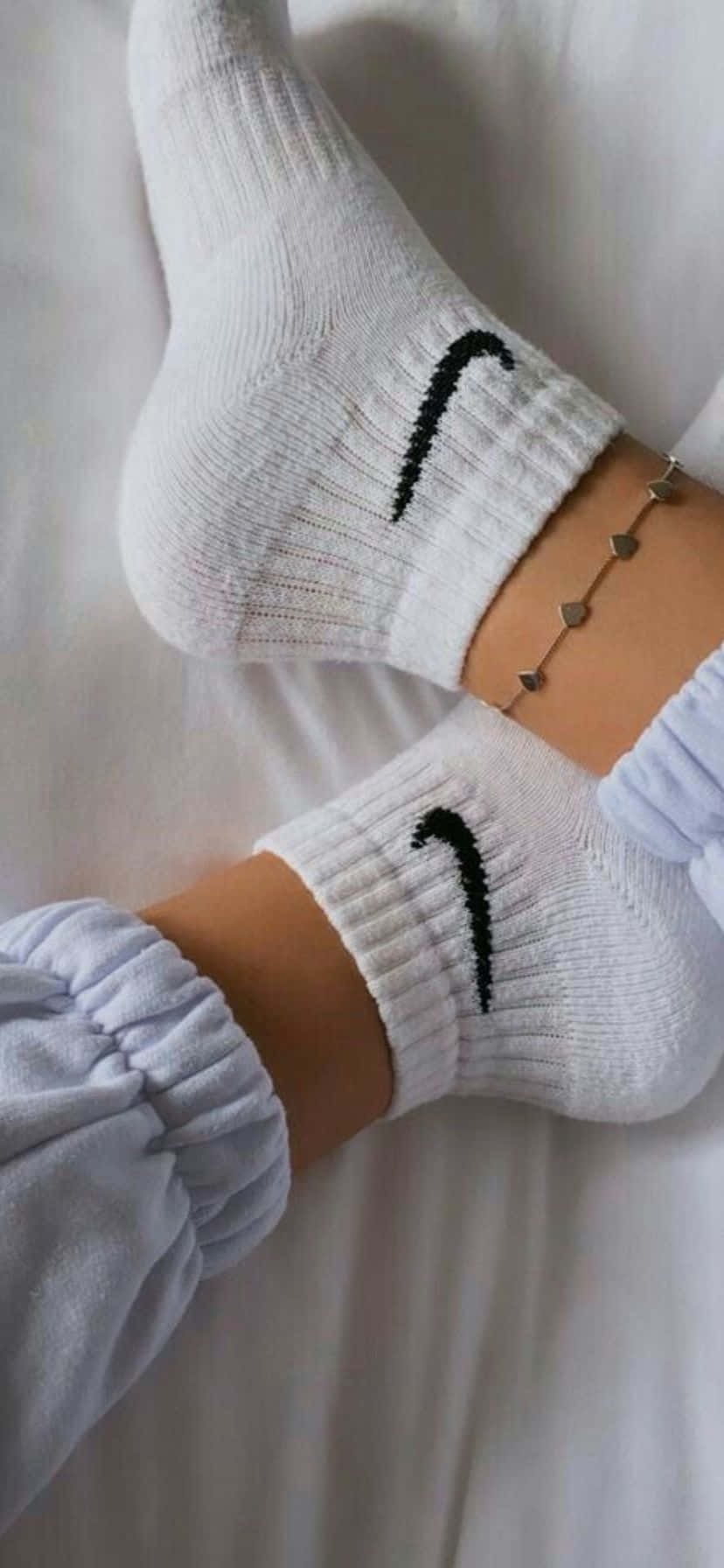 White Sports Socks Casual Wear Wallpaper