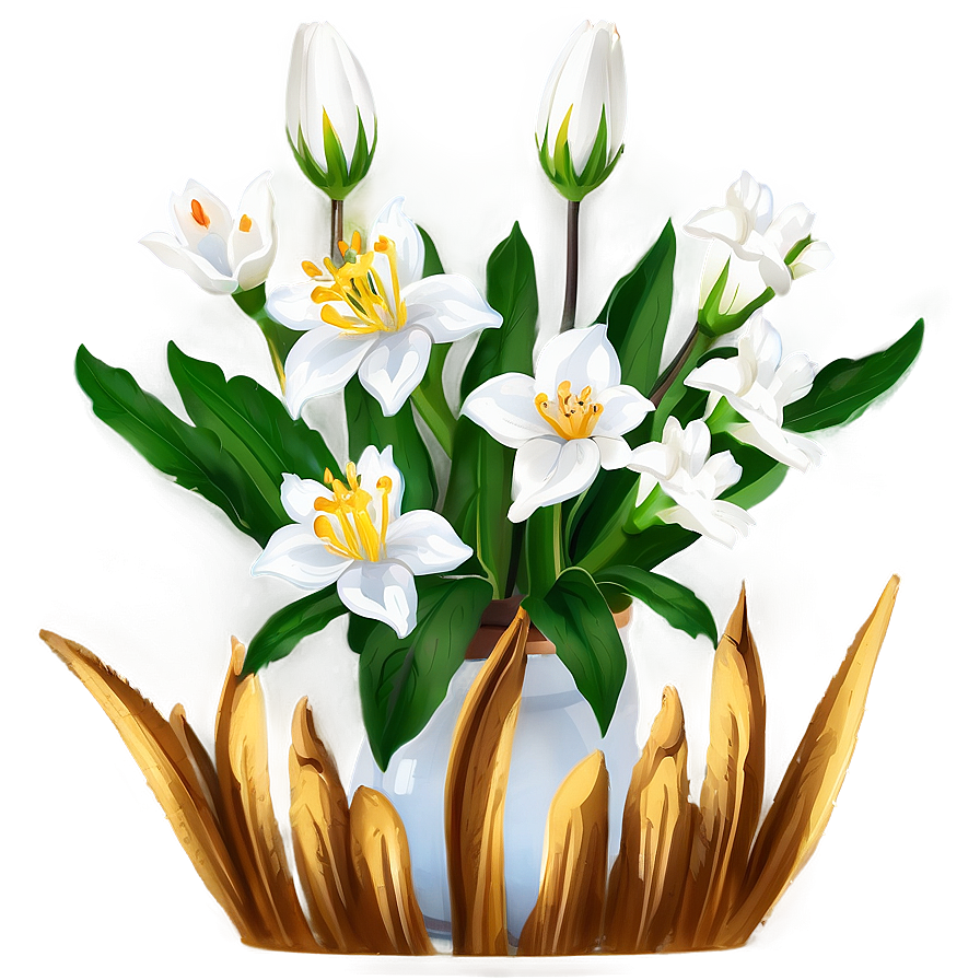 White Spring Flowers Png 68 PNG