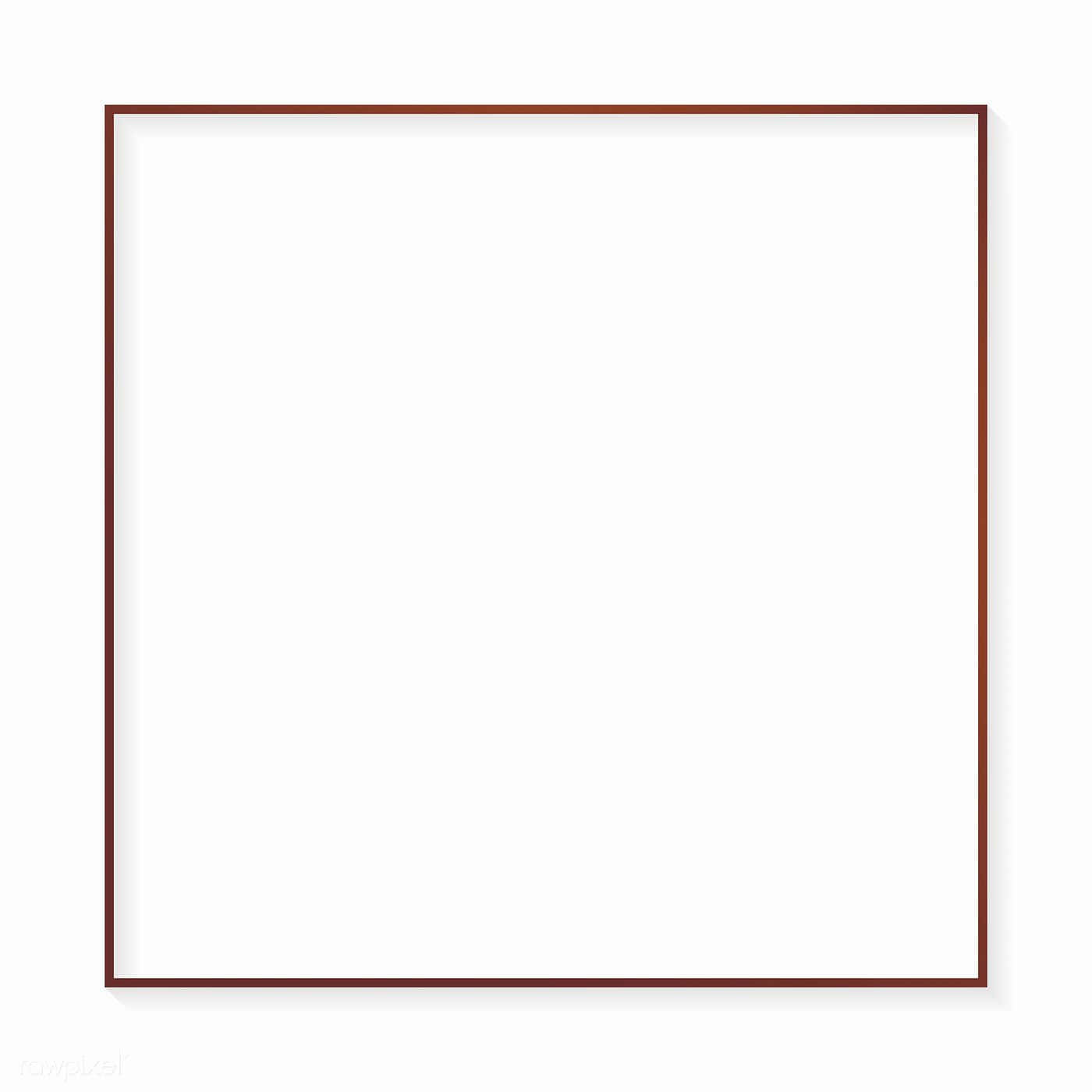 A Square Frame With A Brown Frame On A White Background