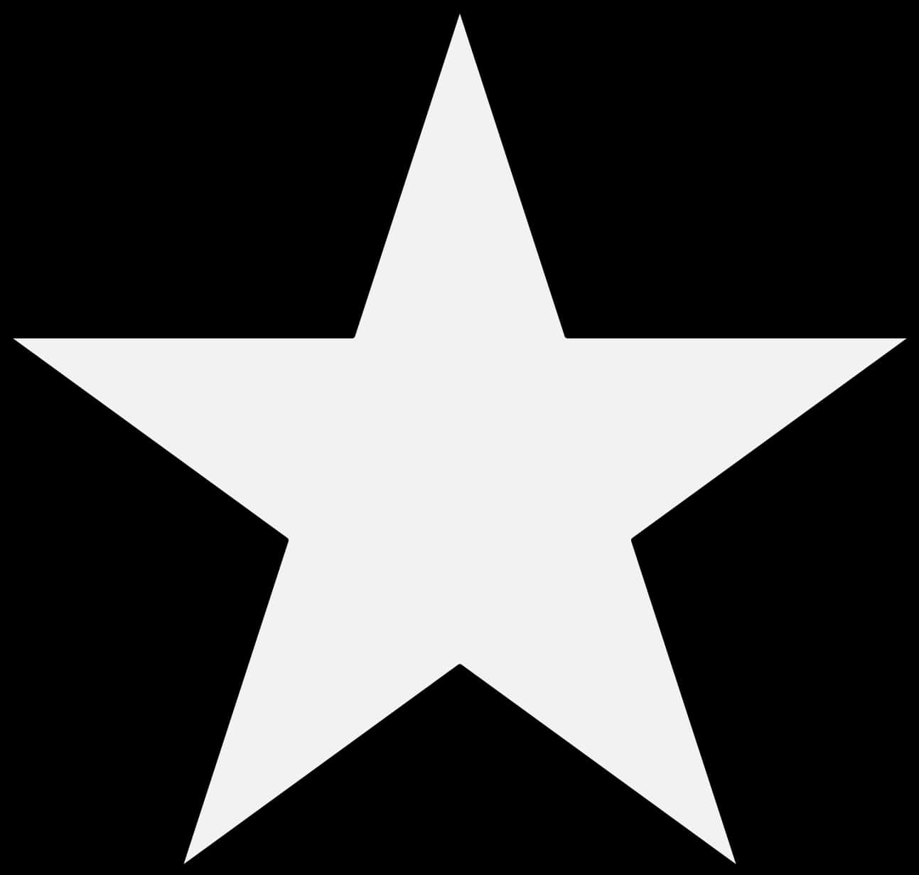 White Star Icon Simple Graphic PNG
