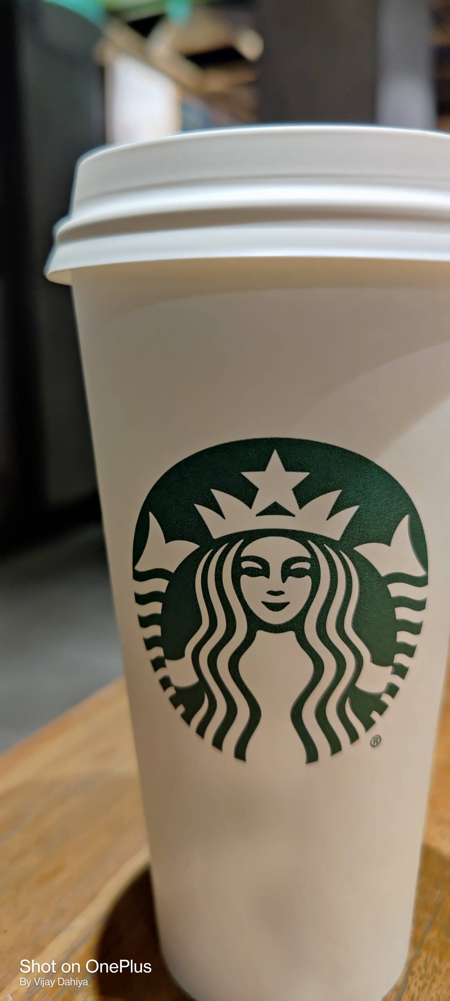 White Starbucks Cup iPhone Wallpaper