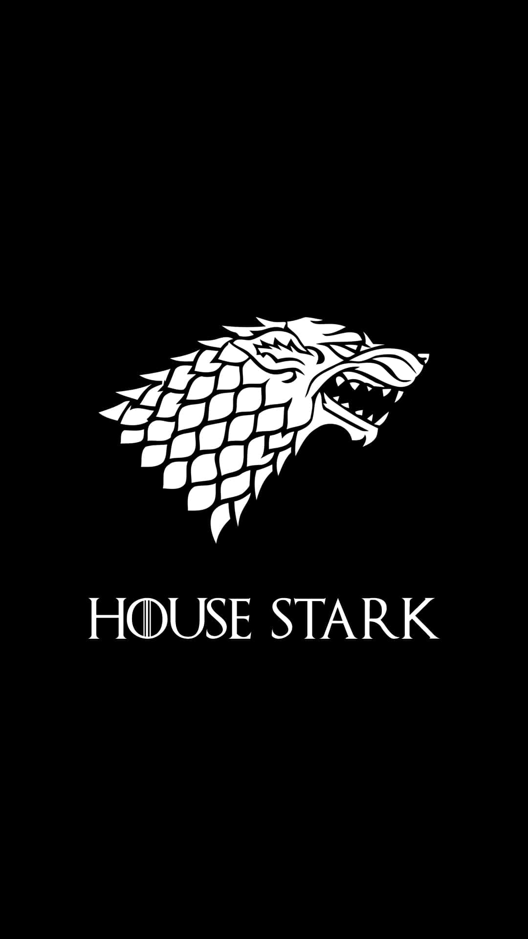 White Stark Logo Phone Wallpaper