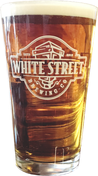 White Street Brewing Co Beer Glass PNG