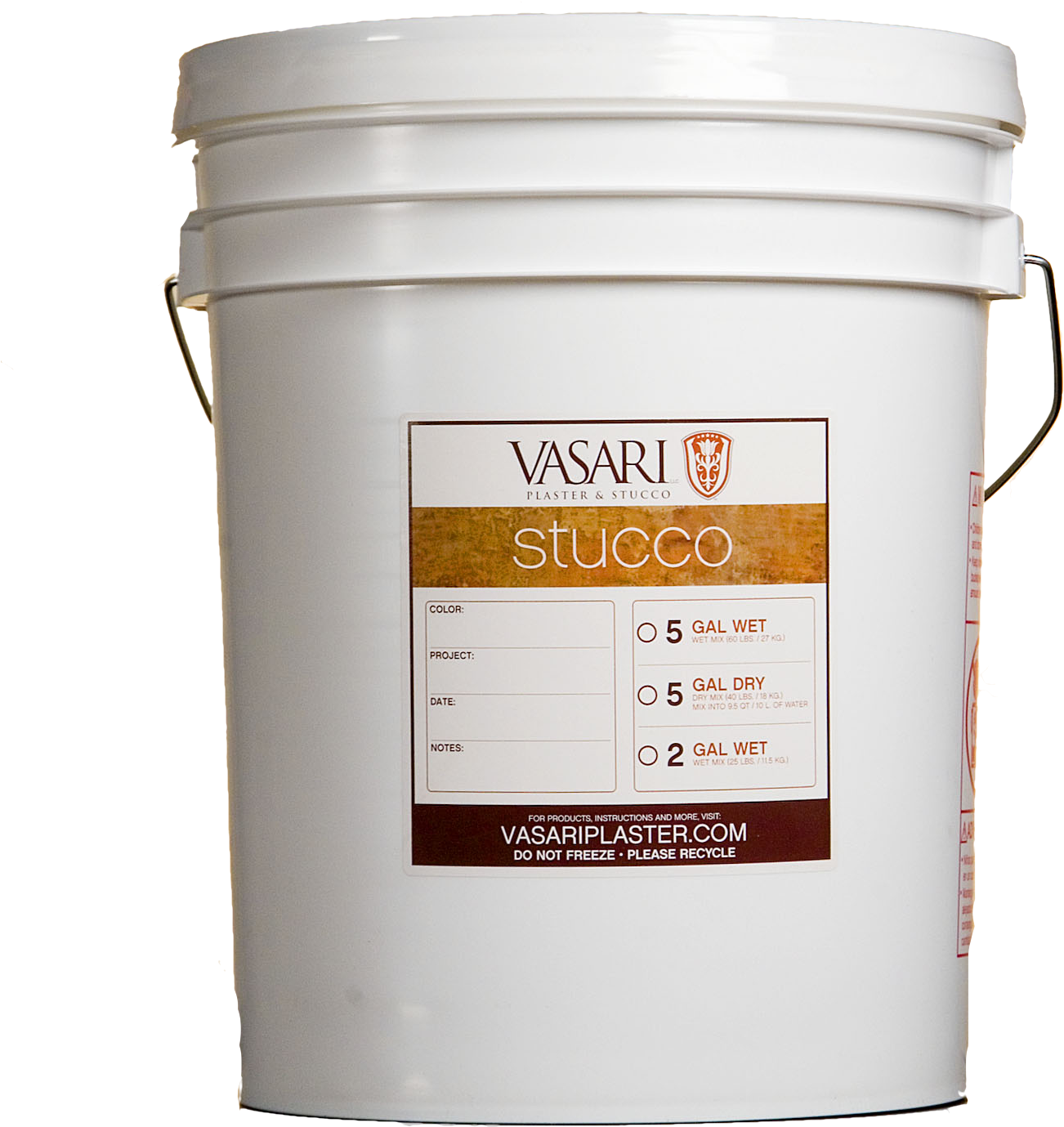 White Stucco Plastic Bucket PNG