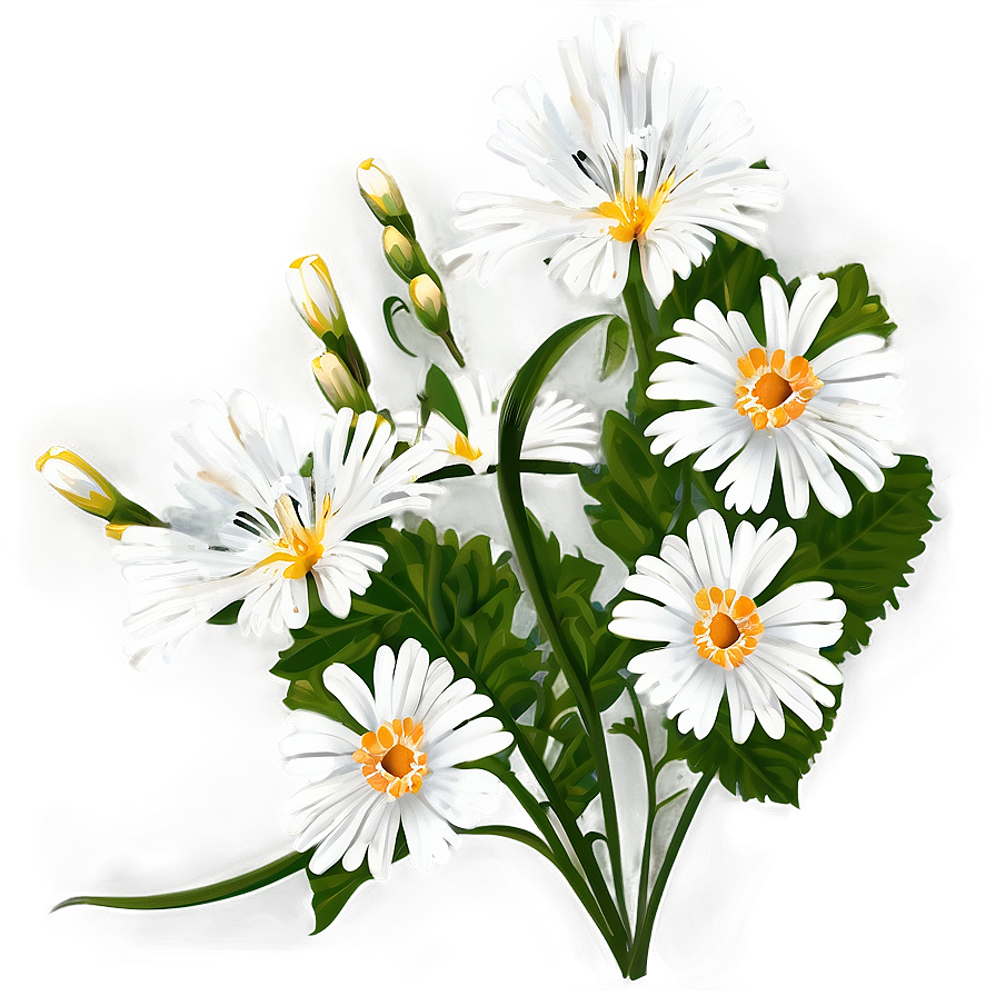 White Summer Flowers Png 05242024 PNG