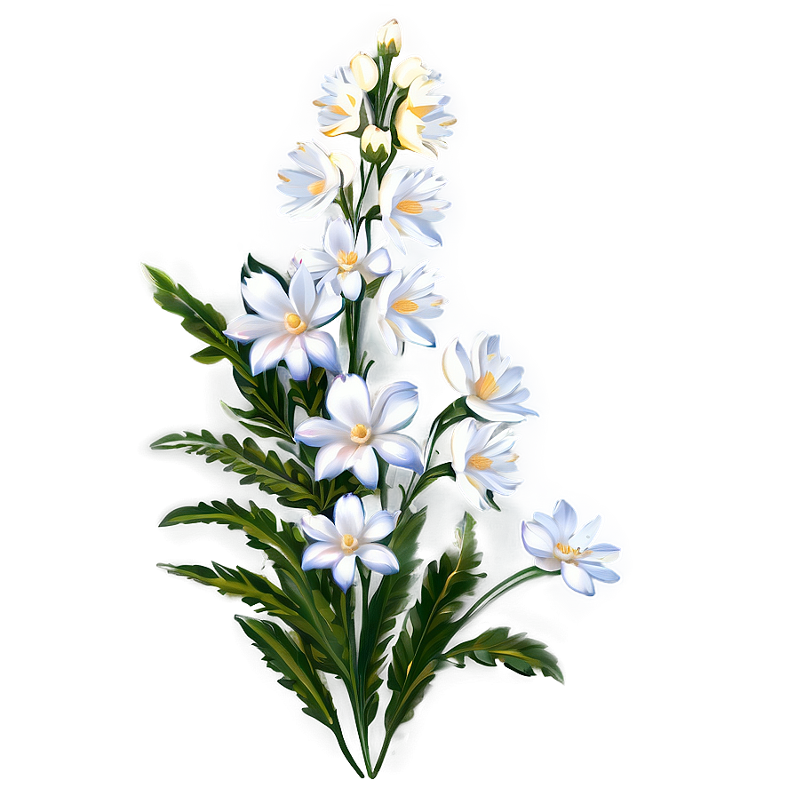 White Summer Flowers Png Btt69 PNG