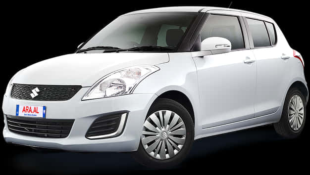 Download White Suzuki Swift Angled View | Wallpapers.com