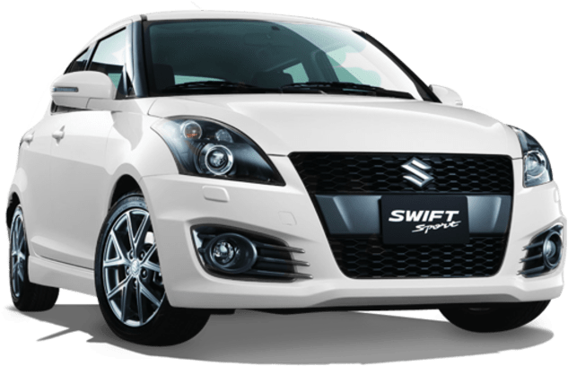 White Suzuki Swift Sport Car PNG