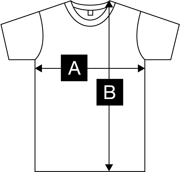 White T Shirt Measurement Diagram PNG