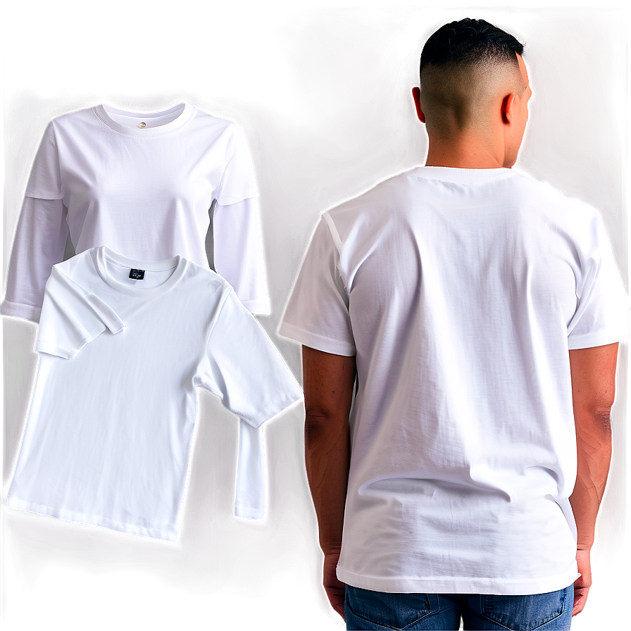 White T-shirt Mockup Bundle Png Ben PNG