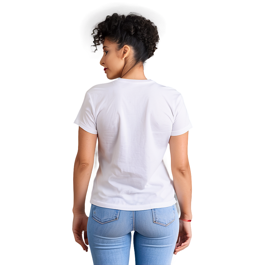 White T-shirt Mockup For Designers Png 06132024 PNG