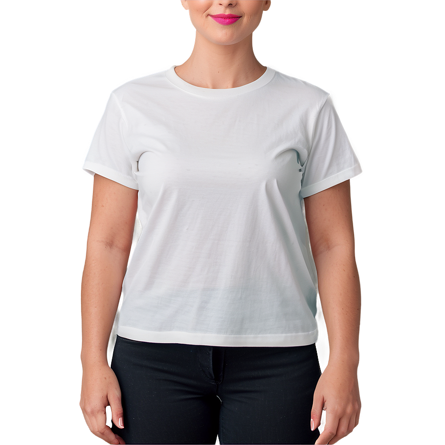 White T-shirt Mockup For Fashion Png 18 PNG