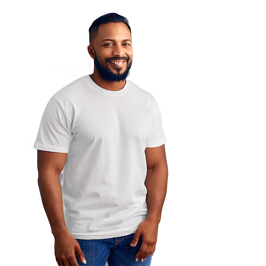 White T-shirt Mockup For Online Store Png 06132024 PNG