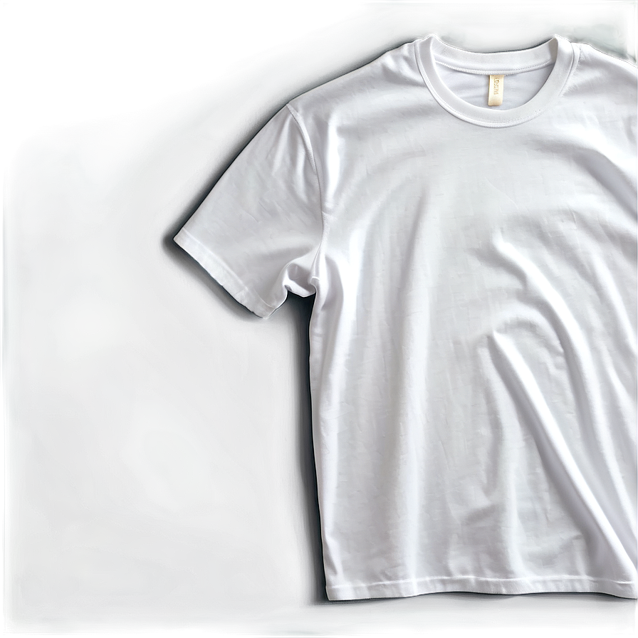 White T-shirt Mockup For Printing Png 06132024 PNG