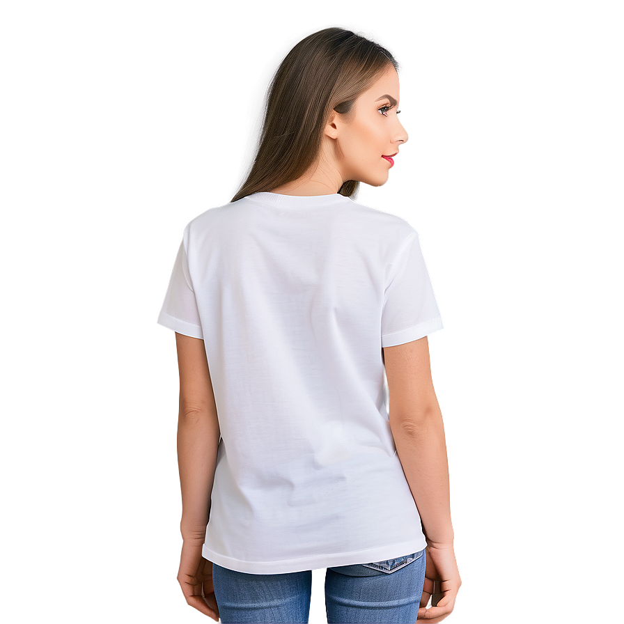 White T-shirt With Logo Mockup Png 29 PNG