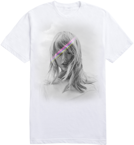 White T Shirtwith Female Portrait Graphic PNG