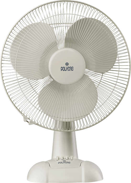 White Table Fan Polycab Brand PNG