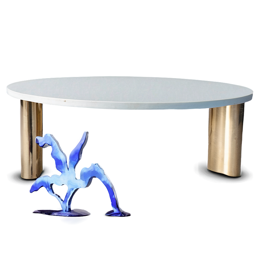 White Table Front View Png 06122024 PNG