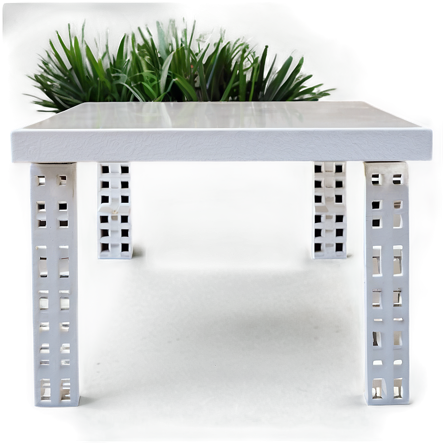 White Table Front View Png 30 PNG